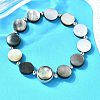 Abalone Shell Beads Stretch Bracelets BJEW-D315-03P-3