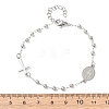 Religion 304 Stainless Steel Link Bracelets BJEW-F524-05B-P-5