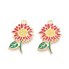 Alloy Enamel Pendants ENAM-T024-32F-G-1