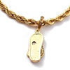 Brass Enamel Charm Bracelets BJEW-L652-18-G-4