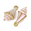 304 Stainless Steel Enamel Pendants STAS-C150-01K-01-2