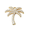 Brass Micro Pave Cubic Zirconia Pendants LS-KK-G534-01A-G-1