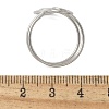 304 Stainless Steel Round Wrap Open Cuff Rings for Women Men RJEW-Z071-02A-P-5