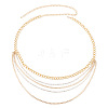 Alloy Crystal Rhinestone Curb Chain Multilayer Waist Belly Chains for Women FS-WGC55BA-01-5