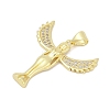 Brass Micro Pave Cubic Zirconia Pendants KK-D317-093G-01-2