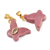 Natural Rhodonite Pendants GG-CBA19F2-01G-11-2
