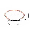 Adjustable Electroplate Glass Braided Bead Bracelets X-BJEW-JB04588-04-3