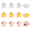 12Pcs 3 Colors 925 Sterling Silver Beads STER-PH0002-09-1