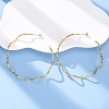 304 Stainless Steel Wavy Stud Earrings EJEW-R028-02G-2