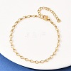 201 Stainless Steel Bulb Link Chain Bracelets for Women BJEW-G767-01B-G-3