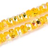 Electroplate Transparent Glass Beads Strands EGLA-N022-05B-C02-1