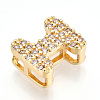 Brass Micro Pave Cubic Zirconia Charms KK-N254-217G-I-2