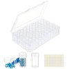 120 Grids Mini Round Plastic Jewelry Screw Top Bead Jars Sets AJEW-WH0348-305-1