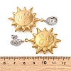 304 Stainless Steel Two Tone Dangle Stud Earrings EJEW-Q044-04G-3