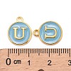 Golden Plated Alloy Enamel Charms ENAM-S118-04U-3