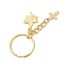 Maple Leaf & Cross Alloy Enamel Charm Keychains KEYC-JKC00985-02-4