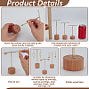 6Pcs 3 Sizes Iron T Bar Earring Display Stands EDIS-FG0001-76-3