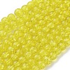 Spray Painted Crackle Glass Beads Strands CCG-Q001-8mm-04-2