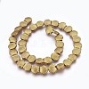 Electroplated Non-magnetic Synthetic Hematite Beads Strands G-P392-T10-1