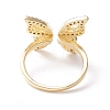 Butterfly Clear Cubic Zirconia Cuff Ring LS-RJEW-D117-05G-3