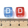 Spray Painted Transparent Acrylic Beads MACR-K365-07D-3