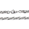 Non-Tarnish 201 Stainless Steel Rope Chain Necklace for Men Women NJEW-I122-02P-2