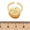 Oval Brass Open Cuff Rings for Women RJEW-G343-15G-5