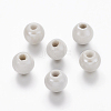 Pearlized White Handmade Porcelain Round Beads X-PORC-D001-10mm-04-1