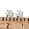 Brass Micro Pave Cubic Zirconia Bead Caps ZIRC-F141-13S-2