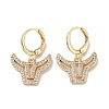 Real 18K Gold Plated Brass Dangle Leverback Earrings EJEW-L269-020G-1