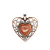 Retro Hollow Synthetic Goldstone Pendants PW-WGAB5DC-19-1