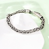 304 Stainless Steel Byzantine Chains Bracelets for Women Men BJEW-C148-05AS-01-3