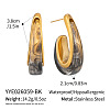 304 Stainless Steel Resin Stud Earrings for Women EG1813-2-1