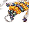 2Pcs Handmade Glass Seed Beads Woven Pendants PALLOY-MZ00214-5