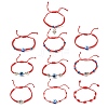 10Pcs 10 Style Resin Evil Eye Braided Bead Bracelets Set BJEW-JB08339-1