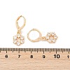 Brass Micro Pave Clear Cubic Zirconia Leverback Earrings EJEW-K300-12G-5