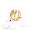 Irregular 304 Stainless Steel Finger Rings for Women SA8524-28-1