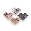 Brass Micro Pave Cubic Zirconia Links ZIRC-F101-02-1