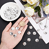 Brass Hammered Pendants KK-PH0002-13P-NF-3