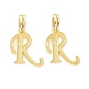 Rack Plating Eco-Friendly Brass Letter Pendants KK-K265-02G-R-1