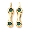 Brass Micro Pave Green Cubic Zirconia Pendants CU-K002-16G-1