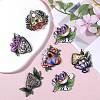 14Pcs 7 Styles Acrylic Pendants MACR-SZ0001-84-3