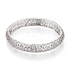 Brass Micro Pave Clear Cubic Zirconia Bracelets BJEW-N035-07P-4