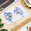 Gorgecraft 8 Sheets 8 Style Waterproof Self Adhesive Tattoo Stickers on Face AJEW-GF0007-33-3