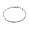 Brass Pave Clear Cubic Zirconia Horse Eye Link Bracelets BJEW-B094-03A-P-1