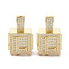 Alphabet Brass Micro Pave Clear Cubic Zirconia Pendants ZIRC-O045-01G-L-2