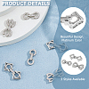 6Pcs 3 Styles Rack Plating Brass Micro Pave Clear Cubic Zirconia Fold Over Clasps KK-HS0001-02P-4
