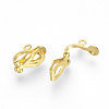 Brass Clip-on Earring Findings KK-R071-11G-2