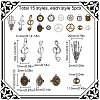 75Pcs 15 Style Tibetan Style Alloy Pendants Sets TIBEP-SC0002-43-2