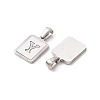 304 Stainless Steel Pave Shell Pendants STAS-G327-01P-Y-2
